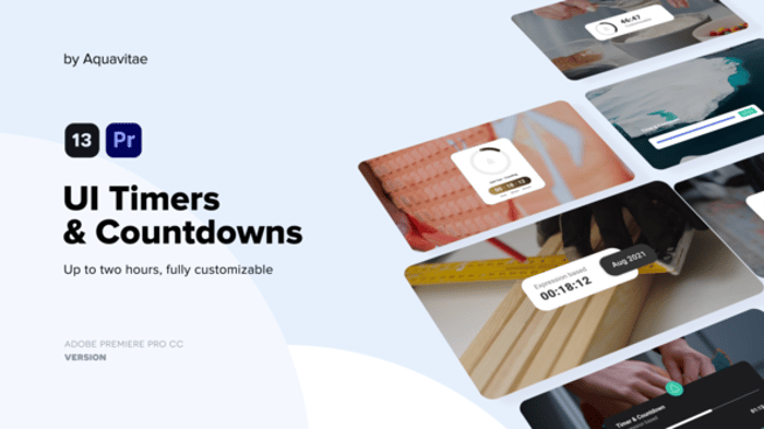 Infographic - Timers And Clocks MOGRT, Elements ft. animated countdown ...