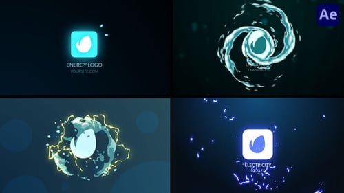 Dynamic Energy and Liquid 2D Logo Reveals