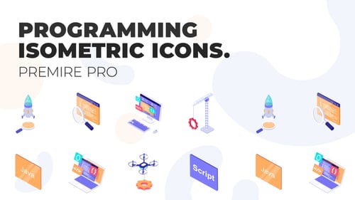 Programación - Íconos isométricos MOGRT