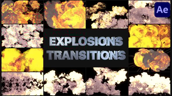 Explosion Transitions for After Effects, Elements ft. 2d explosion ...