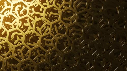 Many Golden Plates with Hexagonal Holes