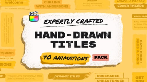 Creative Hand Drawn Titles and Lower Thirds Pack