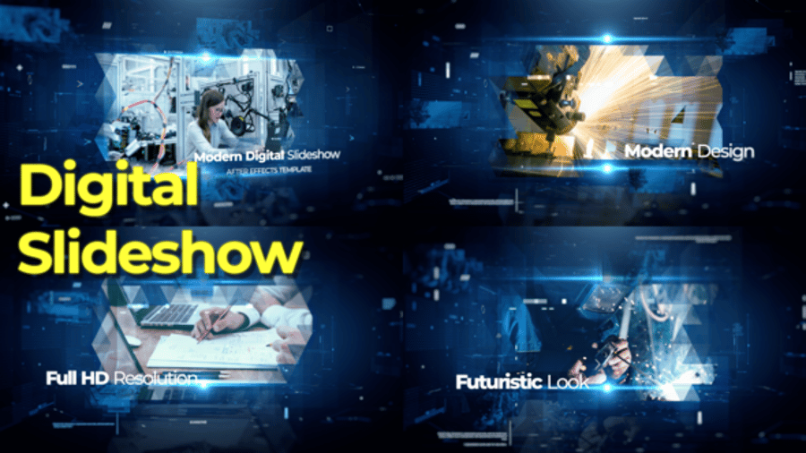 Dynamic Geometric Digital Slideshow for Modern Presentations, Video ...