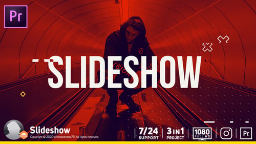 Energetic Glitch Opener for Dynamic Slideshows