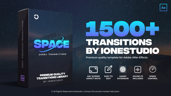 Cover for 1500+ Transitions for After Effects