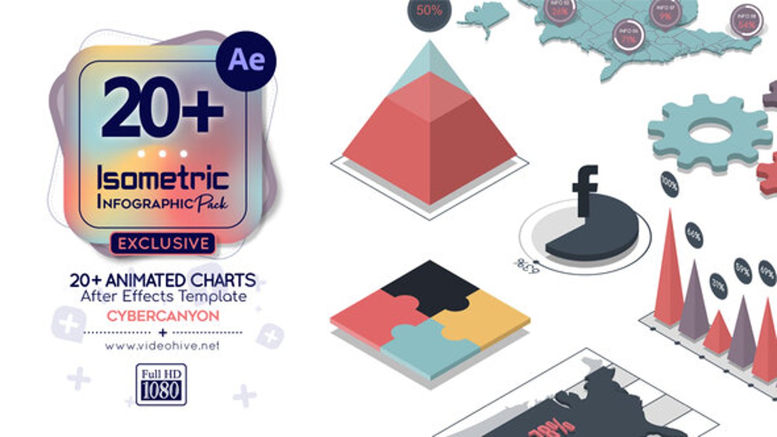 Isometric Infographics Data Visualization Pack, Infographics ft ...