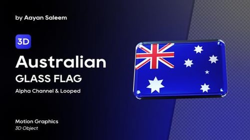 Insignia de cristal 3D bandera de Australia