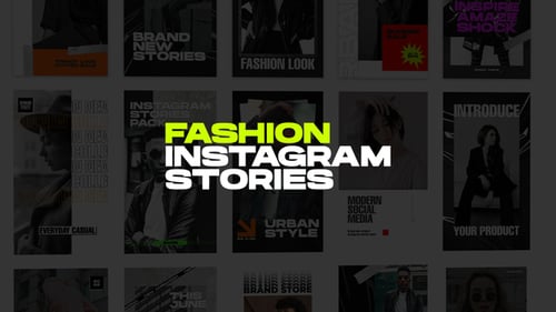 Dynamic Fashion Instagram Stories Pack with Modern Urban Graphics
