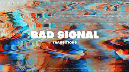 Dynamic Glitch Transition Pack for Video Editing