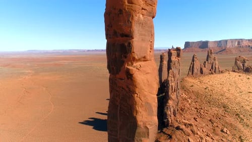 Red Sandy Landscape in Summertime