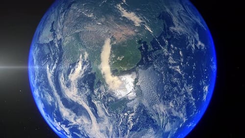 Realistic Earth Zoom Out Clouds Hong Kong