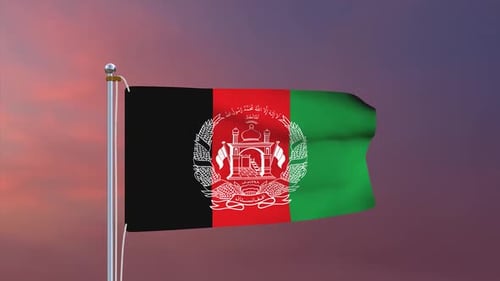 Realistic Waving Afghanistan Flag Animation