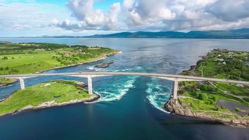 Whirlpools of the Maelstrom of Saltstraumen, Nordland, Norway