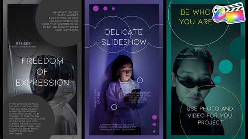 Delicate Social Media Slideshow for FCPX