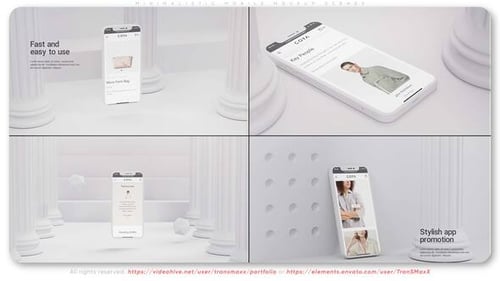 Minimalistic Mobile Mockup Scenes