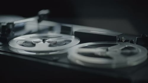 Reel to Reel Player Reels Rotating