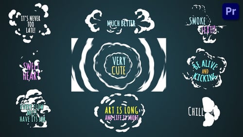 Dynamic Cartoon Smoke Text Reveal Titles