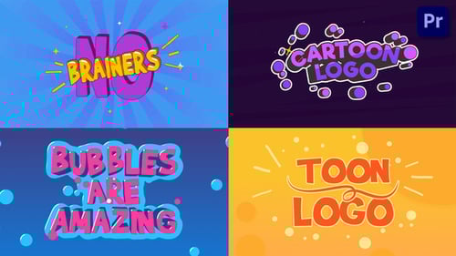 Animated Cartoon Text Reveals for Titles and Logos