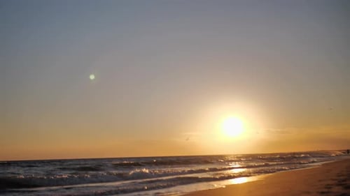 Summer Tropical Sunset or Sundown Over the Sea Landscape