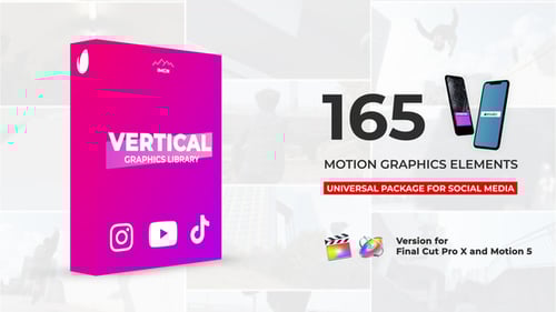 Dynamic Vertical Graphics Kit for Social Media Videos