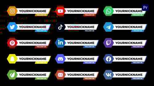 Animated Modern Social Media Lower Thirds Pack