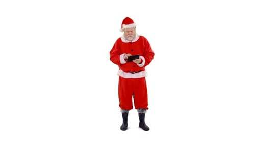 Santa claus using digital tablet