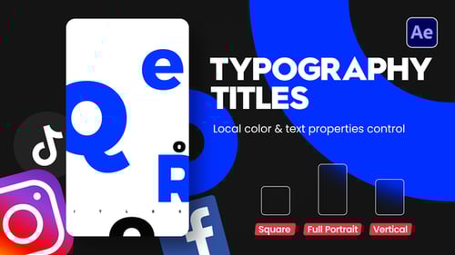 Dynamic Animated Typography Titles for Social Media Stories