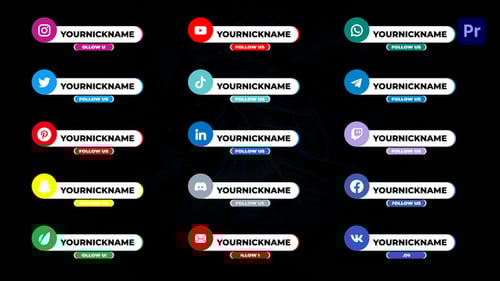 Clean Social Media Lower Thirds Pack for Branding and Engagement