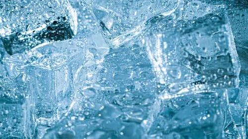 Ice Cubes Closeup, Abstract Background