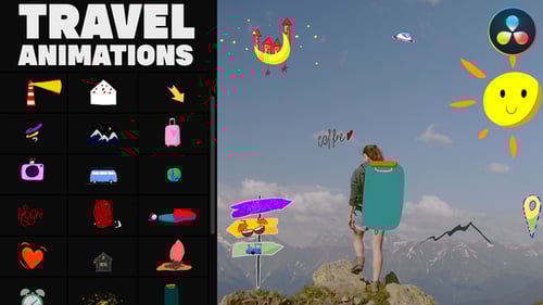 Travel Stickers for DaVinci Resolve