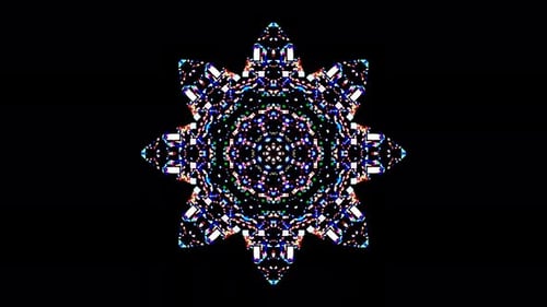 Colorful Glitch Abstract Kaleidoscope Pattern Animation