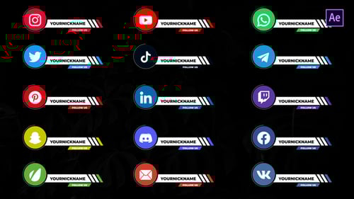 Animated Social Media Lower Thirds for Branding and Engagement