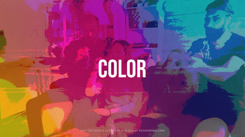 Dynamic Color Glitch Effects and Visual Distortions