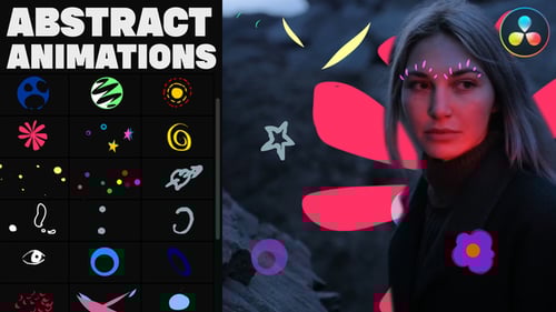 Vibrant Abstract Shape Animation Overlays