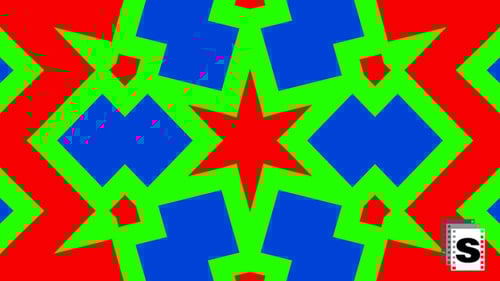 Colorful Flat Design Kaleidoscope Patterns Background Loop