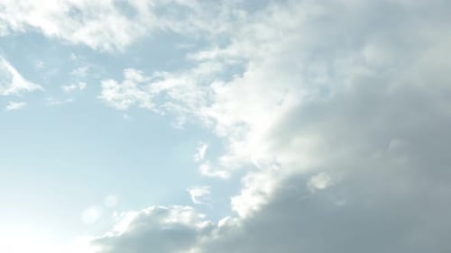 Blue Sky with Clouds and Sun
