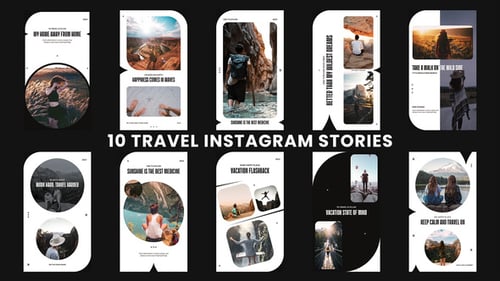 Modern Travel Stories Pack with Dynamic Layouts