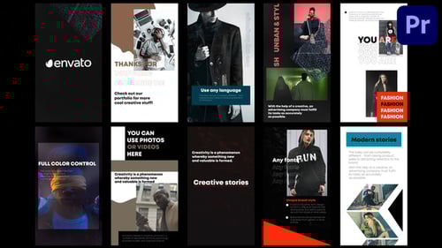 Modern Minimalist Stories with Geometric Transitions