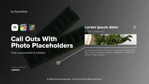 Call Outs With Photo Placeholders for FCPX