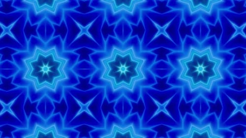 Blue Kaleidoscope Loop 4K 12