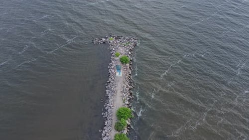 Pier At The Sea Top View
