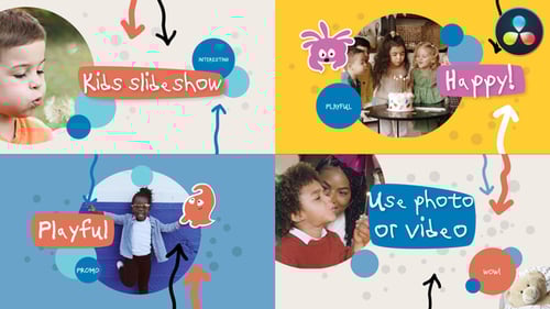 Colorful Fun Slideshow for DaVinci Resolve