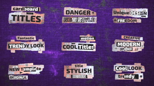 Títulos de cartón dinámicos