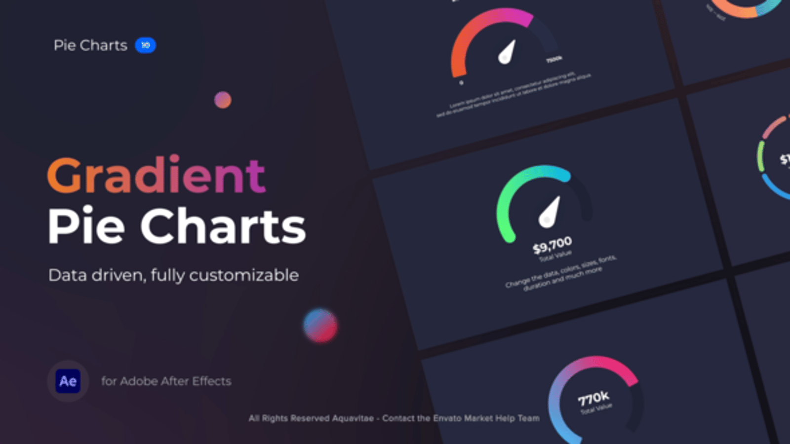 Gradient Pie Charts, Infographics ft. 2d & animated - Envato