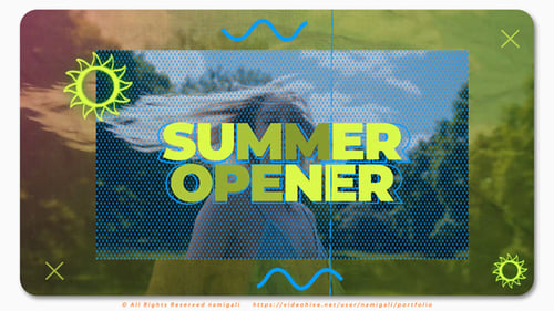 Colorful Vacation Intro with Bold Kinetic Typography