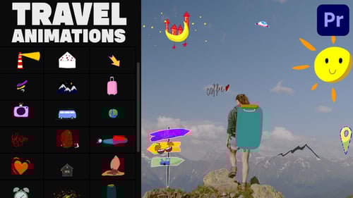 Travel Stickers for Premiere Pro