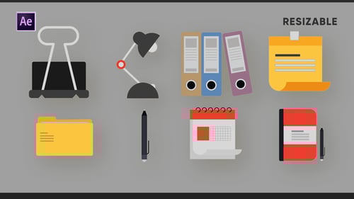 Icones Office Elements | 4K
