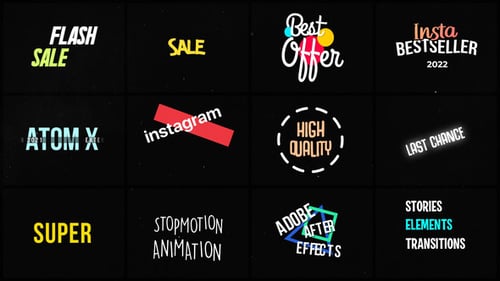 Dynamic Text Titles and Motion Typography Presets