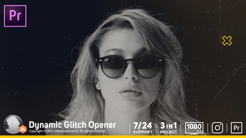 Dynamic Glitch Opener with Fast Text Transitions and Urban Edge