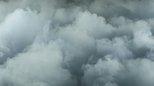 Billowing White Vapor and Fog Abstract